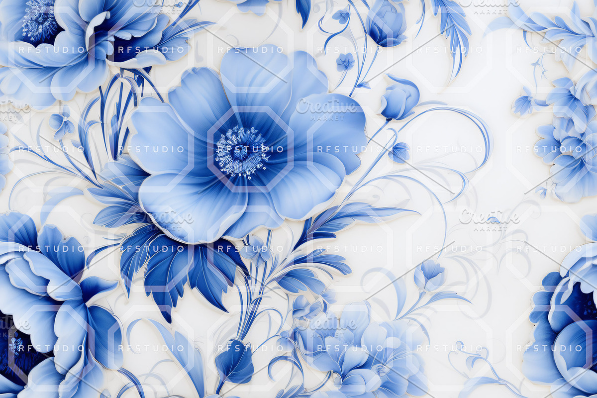 ROCOCOESQUE CHINOISERIE. Seamless, a Texture Graphic by RefinedFantasyStudio (Photo 9 of 9)