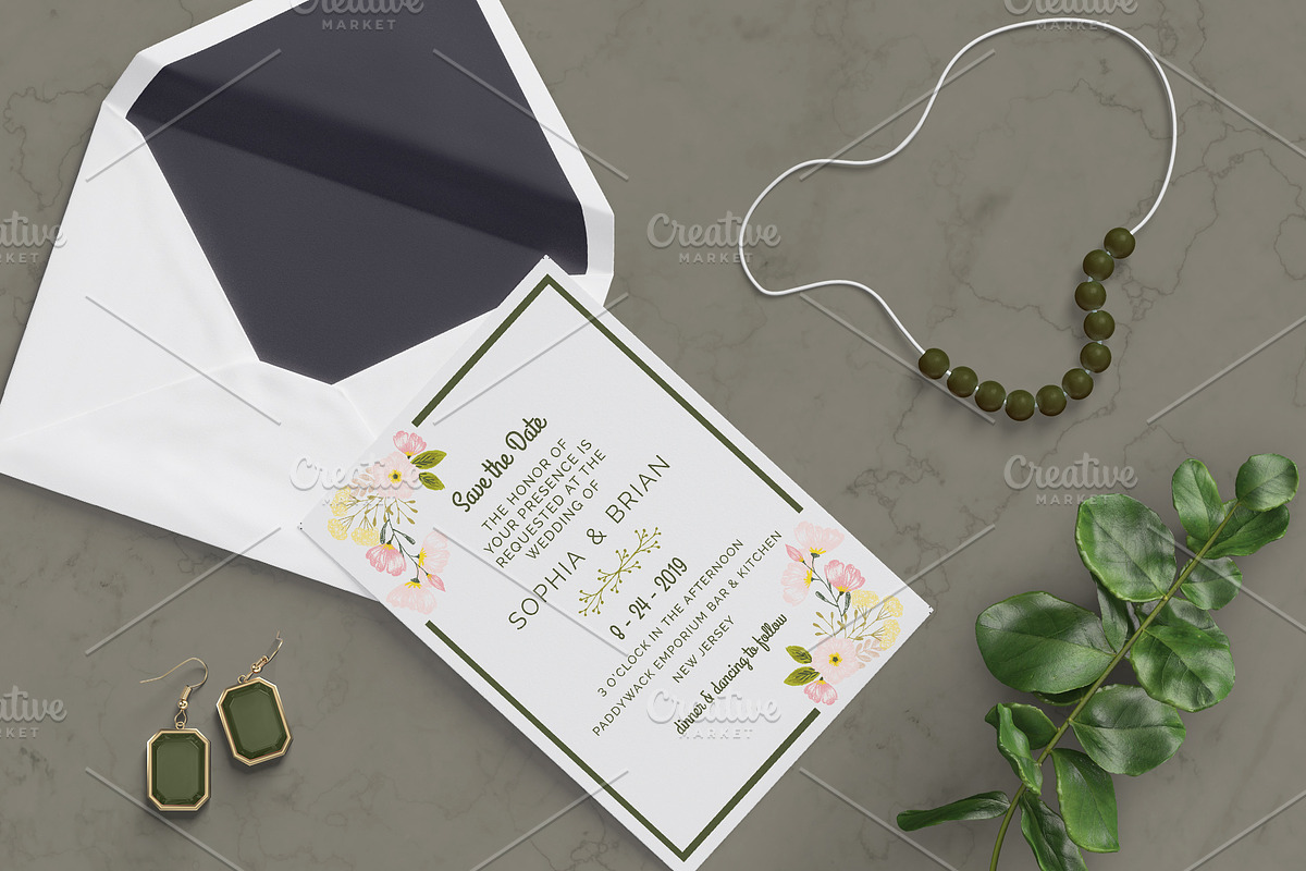 Flowery Wedding Invitation, an Invitation Template by Cyrah's Collection (Photo 4 of 4)