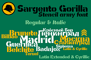 Sargento Gorila 2 fonts, a Sans Serif Font by deFharo (Thumbnail 2 of 7)