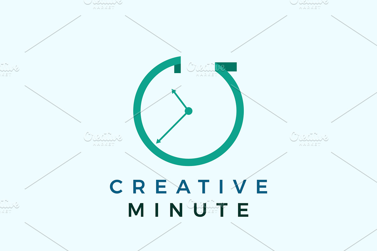 Minimalist Clock Logo Design, a Branding & Logo Template by AlvinStd