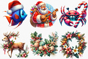 Watercolor Tropical Aloha Christmas, an Illustration by Canvas Craft (Thumbnail 2 of 7)
