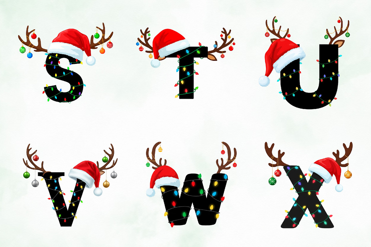 Christmas Alphabet Png Clipart, an Illustration by Creative Art (Photo 7 of 10)