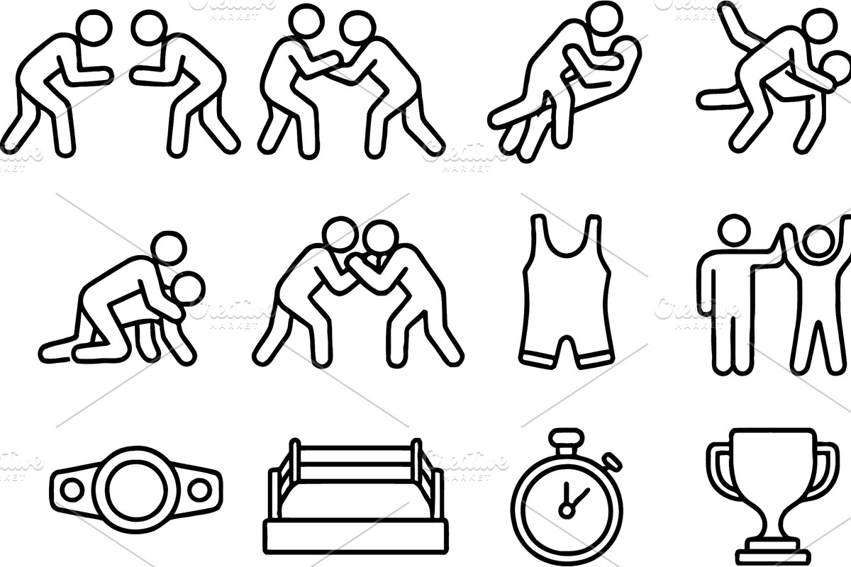 Vector illustration of wrestling, an Illustration by ZinetroN