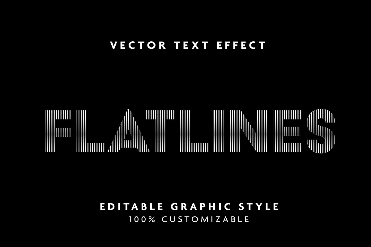 Flat Lining Text Effect