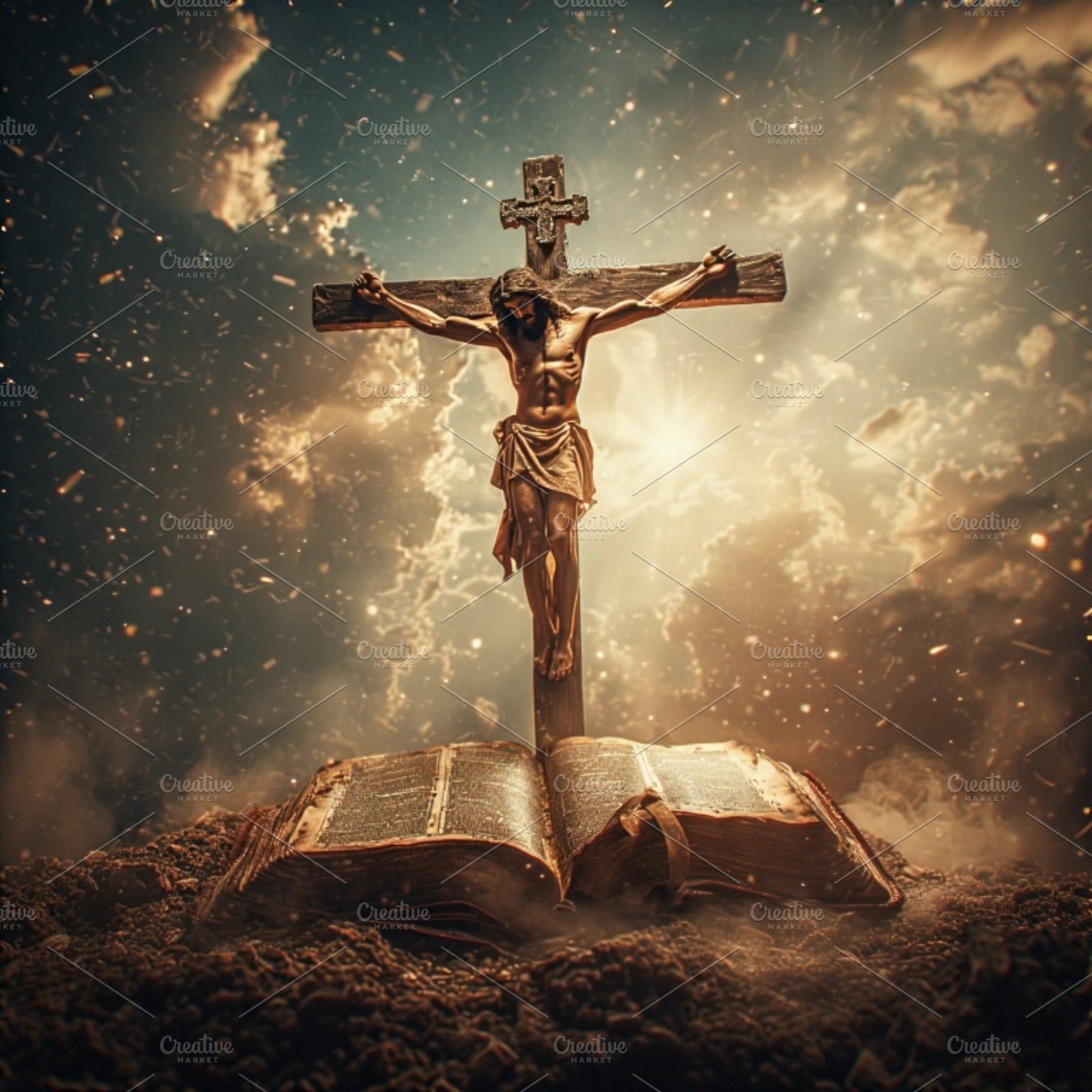 Jesus Christ bible the cross, a Holiday Photo by ComfortQ
