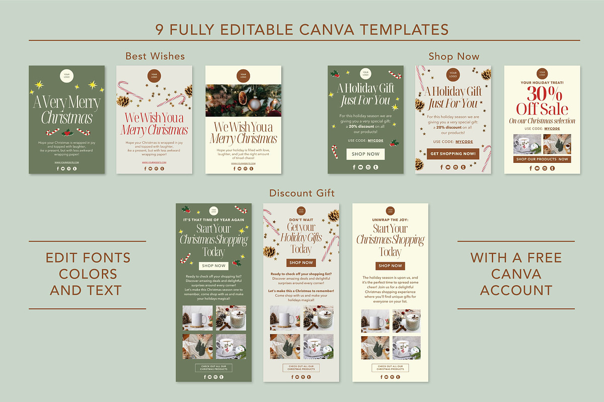 Christmas Newsletter Bundle, an Email Template by Strange Gaze Studios (Photo 2 of 5)