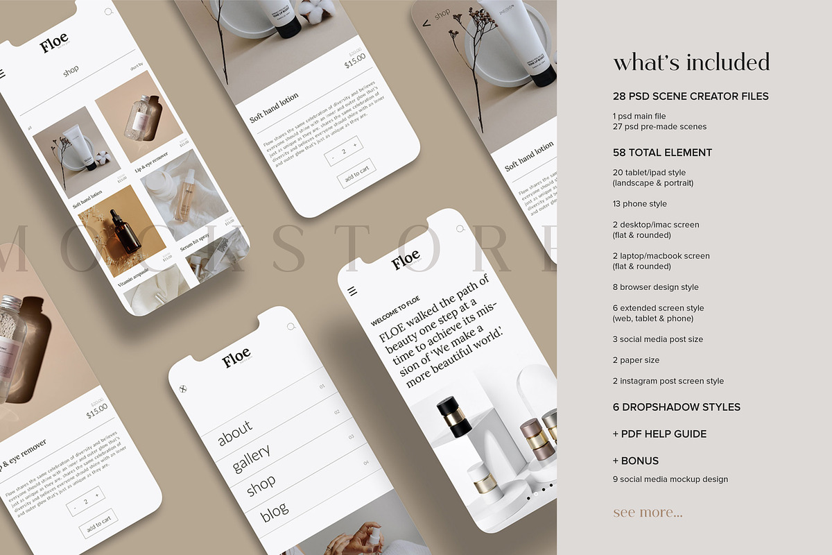 Minimal Web & Mobile Mockup Kit, an iPhone Mockup by Mockstore (Photo 2 of 30)