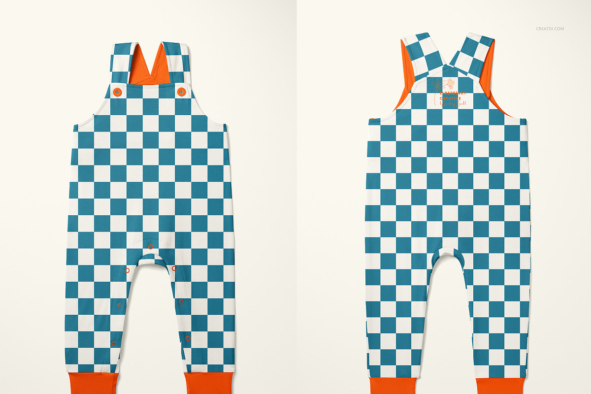 Baby Bodysuit and Overalls Mockup Se, a Bottom Mockup by creatsy5 (Photo 6 of 11)