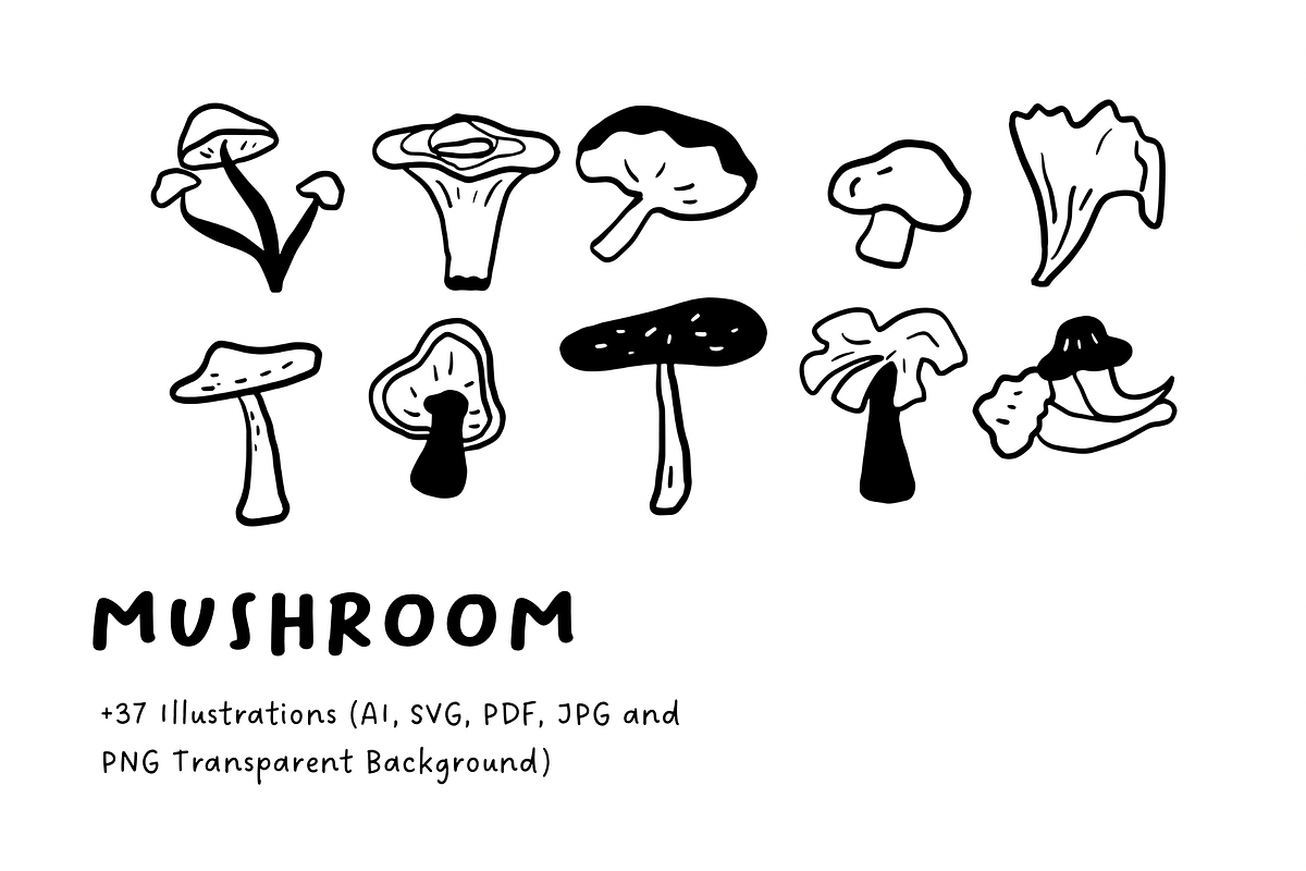37+ Hand-Drawn Mushroom Illustration, an Object Illustration by The Journey Atelier (Photo 2 of 5)