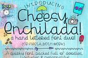 Cheesy Enchilada Font Duo, a Handwritten Font by Groovy Fonts by Mindy (Thumbnail 1 of 8)
