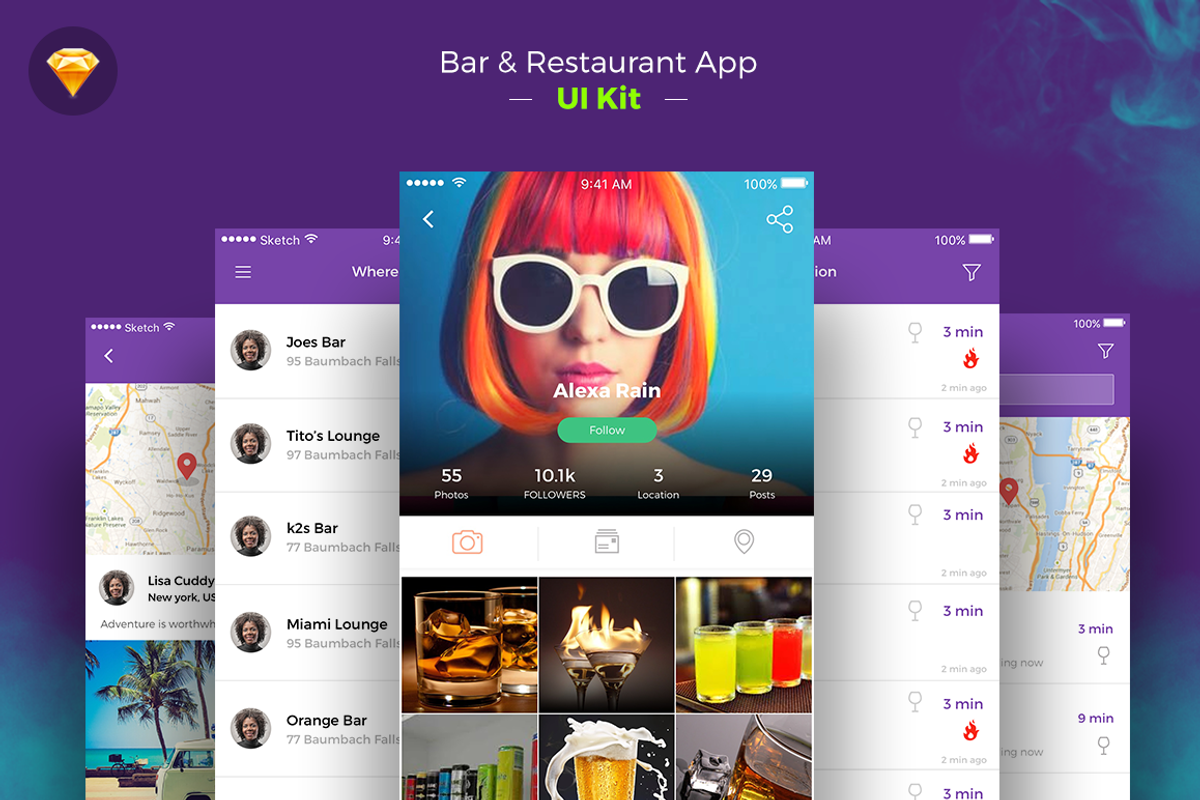 Restaurant iOS App freebie ui kit, a Websites & App Template by Divanraj (Photo 2 of 2)