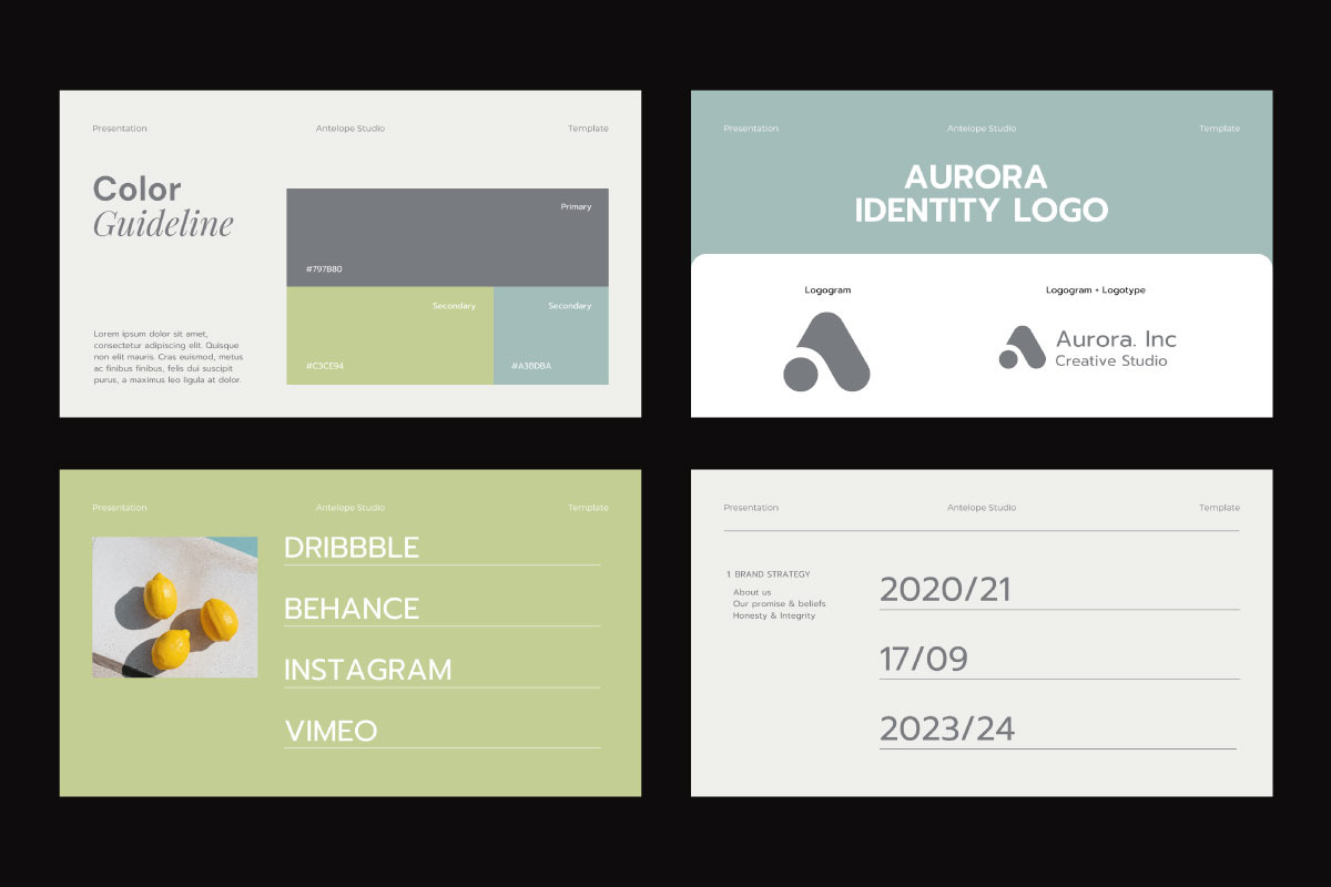 Aurora - Guidelines PowerPoint, a Presentation Template by Antelope Studio (Photo 4 of 7)