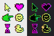 Glitch Pixel Y2k Stickers, a Technology Illustration by Playground (Thumbnail 2 of 4)