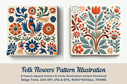9 Folk Flower Pattern Illustration, a Decorative Illustration by ARTOZEN DIGITAL (Thumbnail 1 of 11)