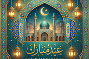 Tile Eid Mubarak Card, a Holiday Photo by microtasker (Thumbnail 2 of 2)