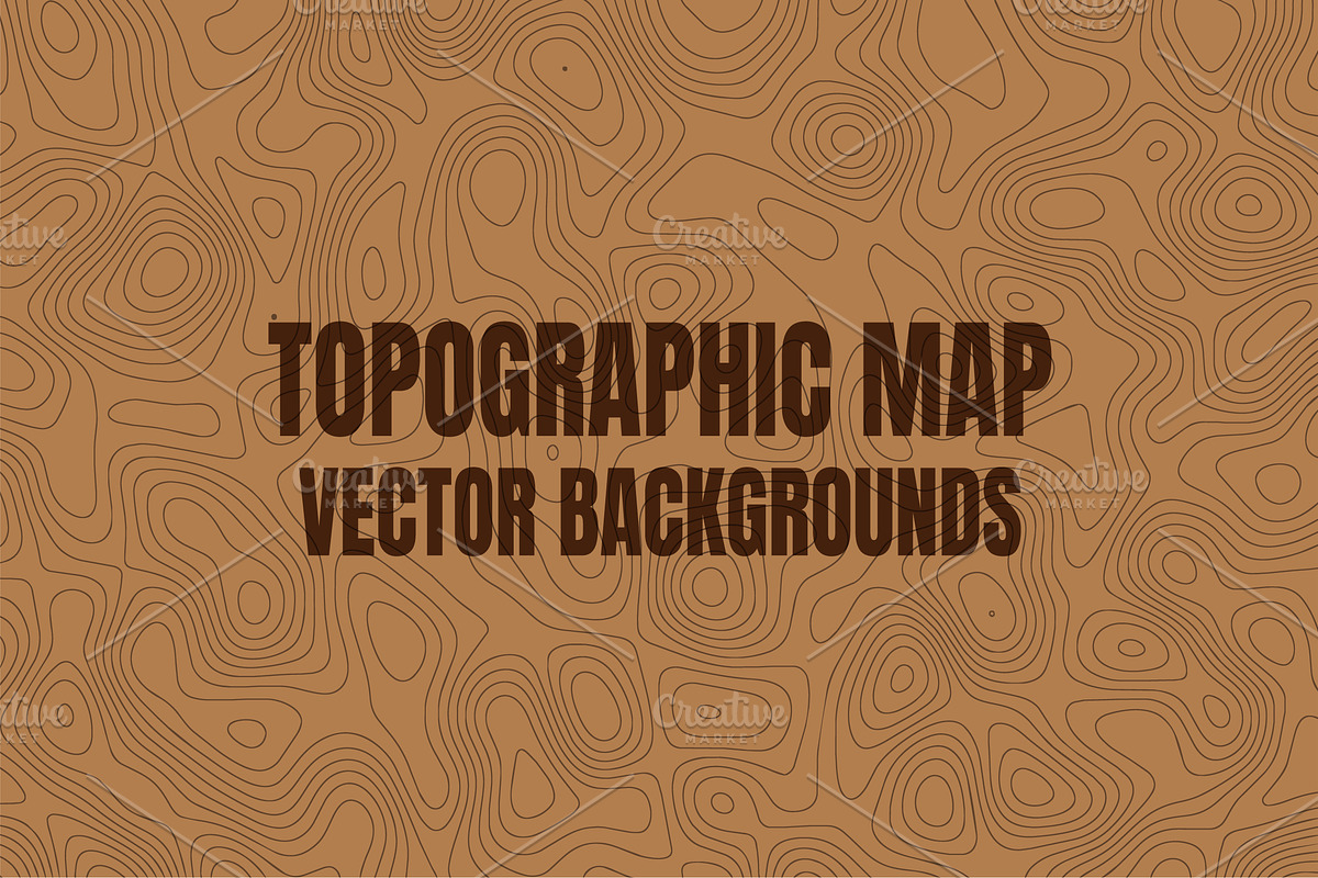 Topographic Map Vector Backgrounds, a Background Graphic by alexdndz (Photo 1 of 5)