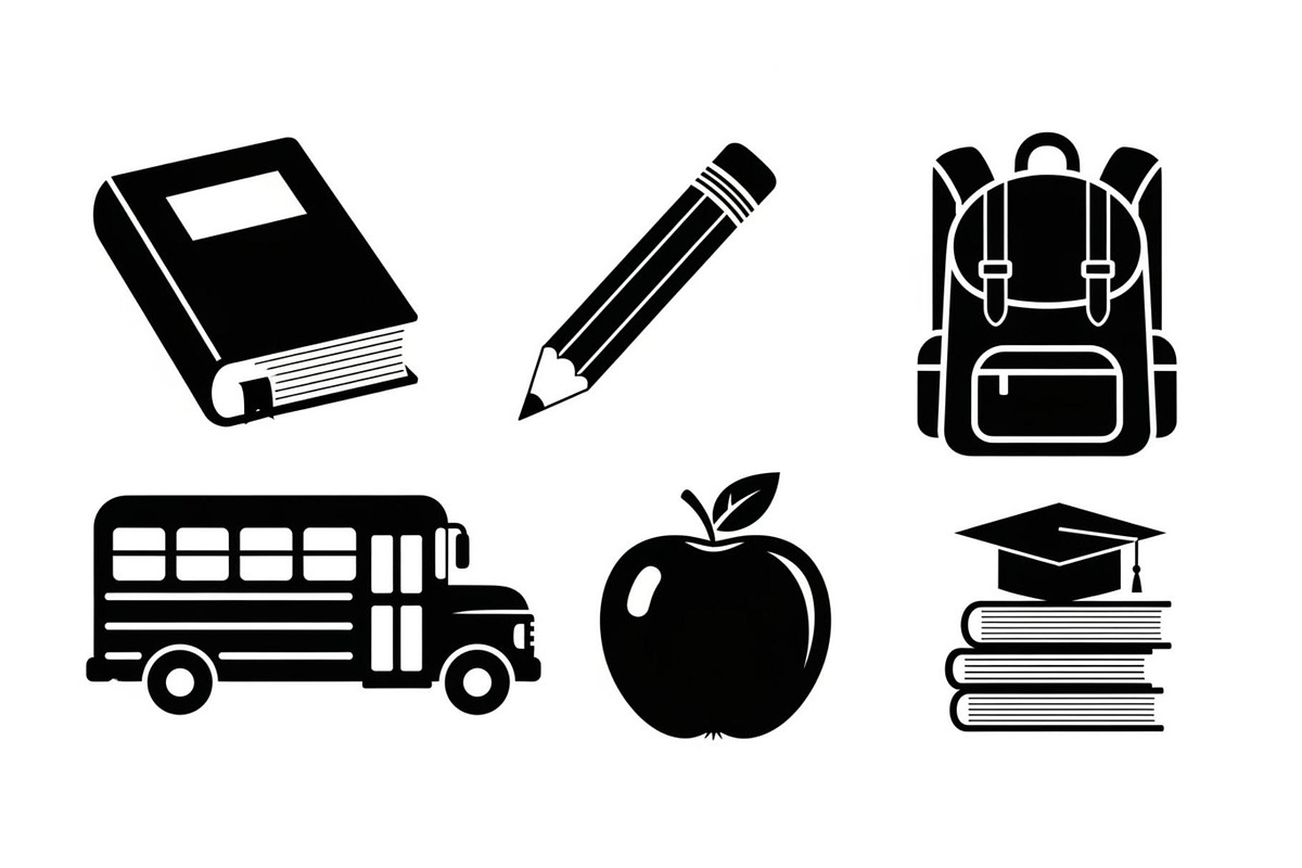 Back To School Silhouette Bundle, an Illustration by Designer_Momina (Photo 40 of 51)