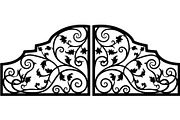 Luxury Vintage Iron Arch Double Gate, an Object Graphic by Creativeshirt (Thumbnail 9 of 12)