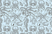 Marine life set., an Animal Illustration by FoxyDraw (Thumbnail 8 of 8)