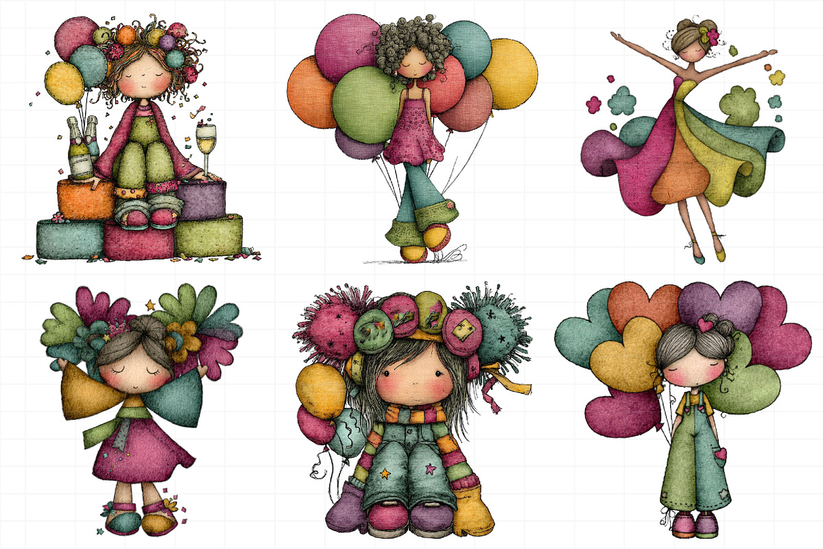 Girly Happy New Year Clipart, an Illustration by Daily.Designs (Photo 5 of 5)