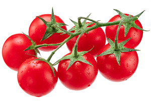 Cluster of ripe cherry tomatoes, a Food & Drink Photo by Volff