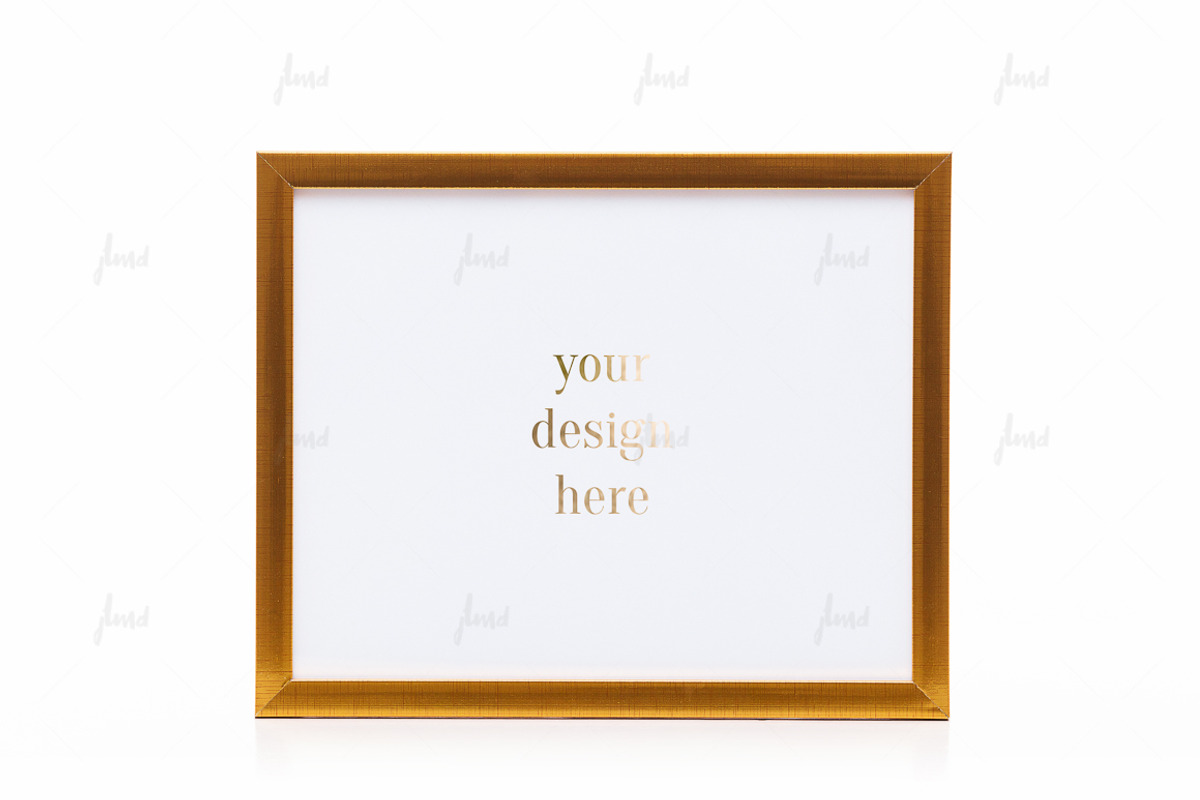 Golden styled frame isolated mockup, a Print Template by JustLikeMyDesktop (Photo 3 of 3)
