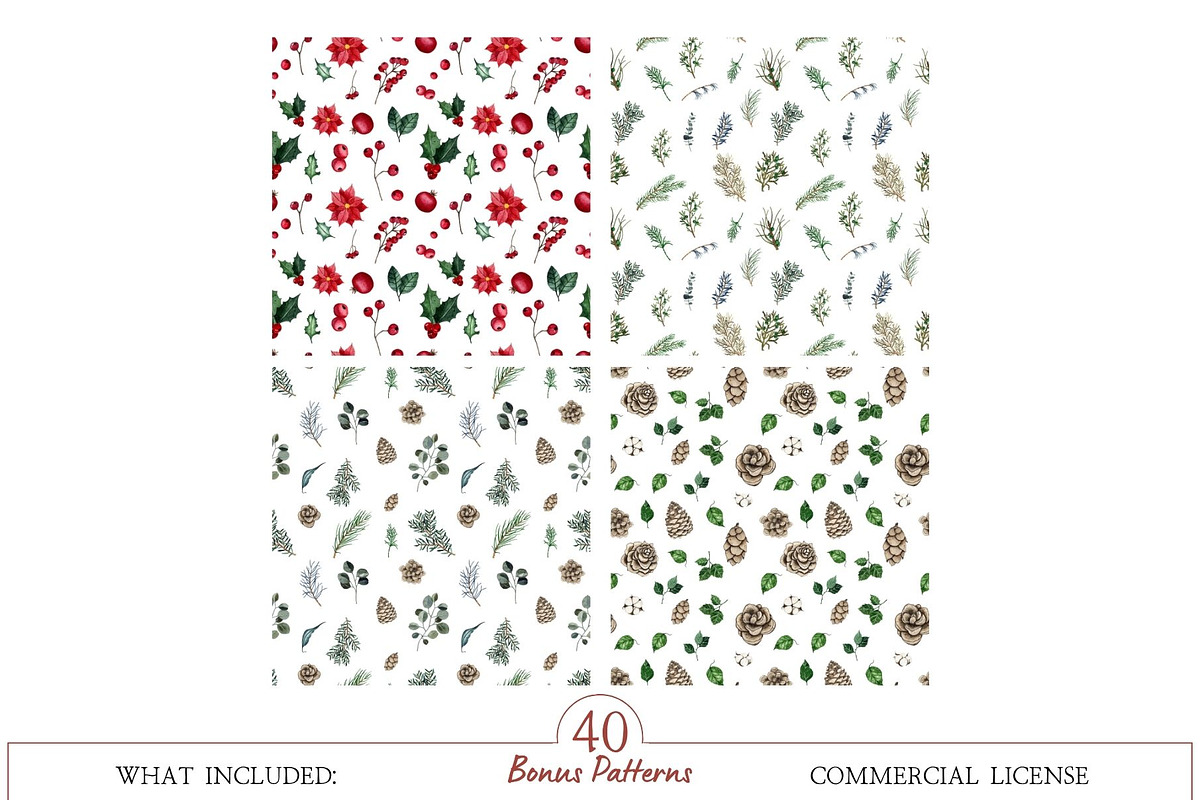 Warm Christmas Watercolor Clipart, an Illustration by MockupWizard (Photo 4 of 6)