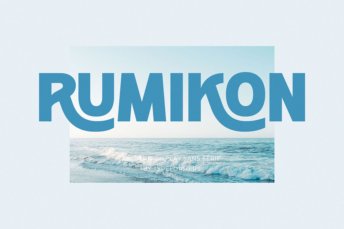 Rumikon - Modern Display Sans Serif, a Sans Serif Font by Typeformers (Photo 1 of 5)