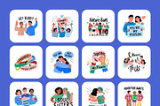 Friends Stickers Pack, an Emoji Icon by Prosymbols (Thumbnail 9 of 9)
