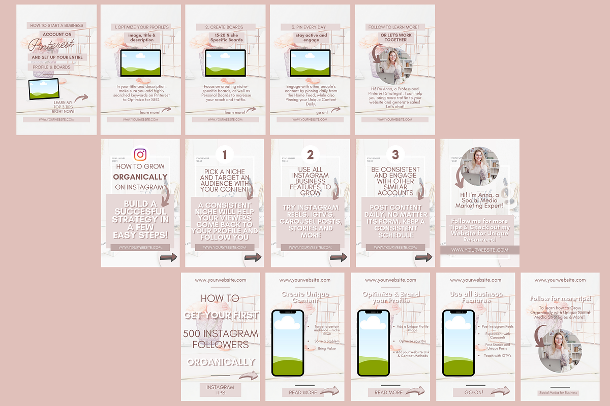 65+ Pinterest Templates + 3 BONUSES, a Social Media Template by SocialStyleTemplates (Photo 8 of 8)