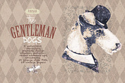 GENTLEMAN DOGS SET, an Object Graphic by Alisa Mikibith Art (Thumbnail 6 of 10)