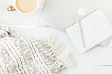 Blog Stock Photo + Laptop + Notebook