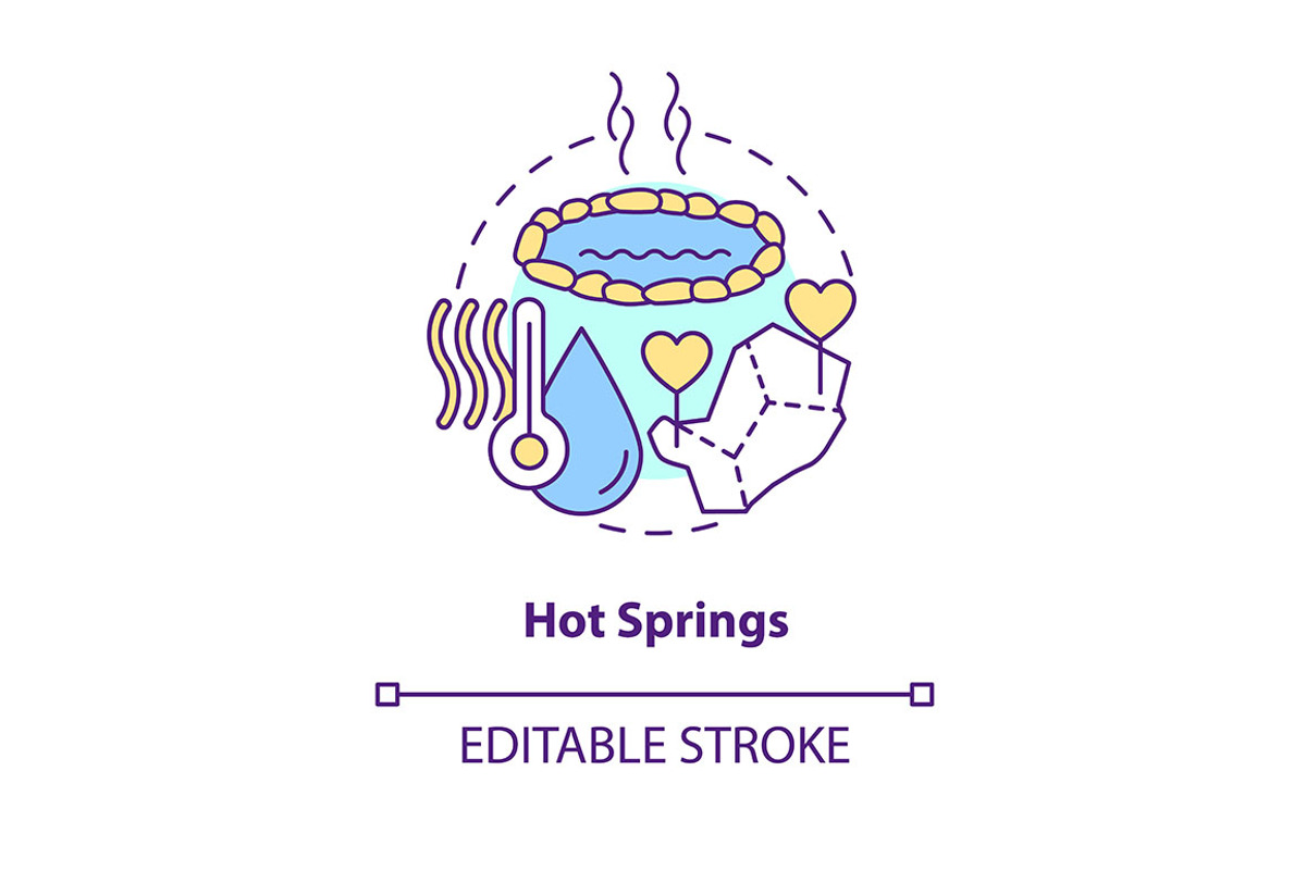 Hot springs concept icon, an Icon by IMG Visuals