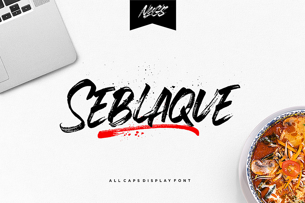 SEBLAQUE, a Font by NUGS (Photo 1 of 7)