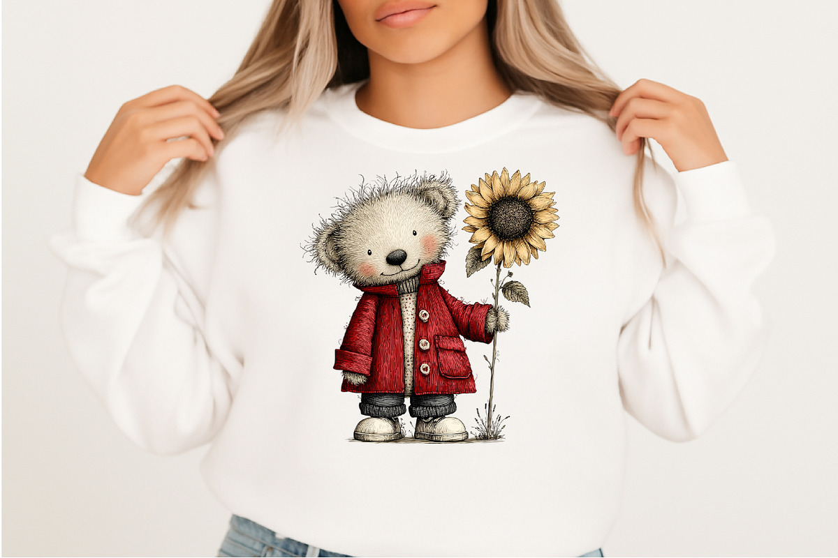 Whimsical Summer Teddy Bear Clipart, an Illustration by Craft Nest (Photo 6 of 11)
