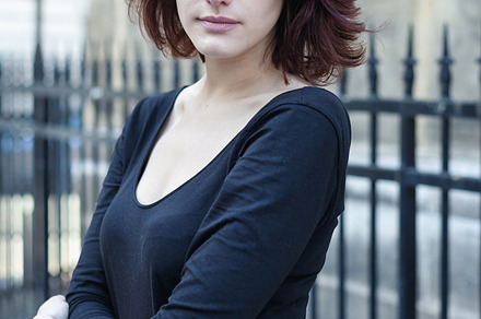 Beautiful young girl with dark hair, a Photo by AlinLyre