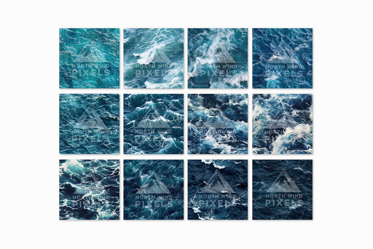 12 Blue Ocean Water Digital Papers, a Texture Graphic by NorthWindPixels (Photo 3 of 4)