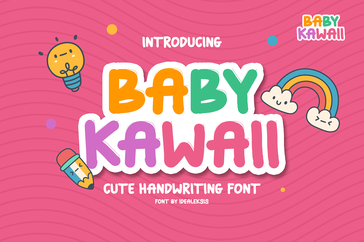 Baby Kawaii - Playful Display Font, a Font by Ideal Eksis (Photo 1 of 5)