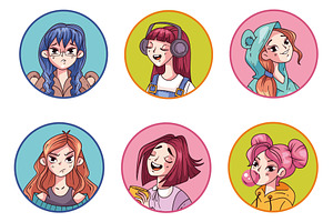 Anime girls kawaii cute avatar