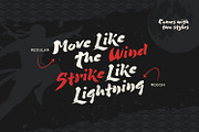 Ninja Kage - Japan Brush Style Font, a Font by tkzgraphic (Thumbnail 4 of 10)