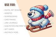 Cute Polar bear. Clipart, PNG., an Animal Illustration by KENO Mascots (Thumbnail 8 of 8)