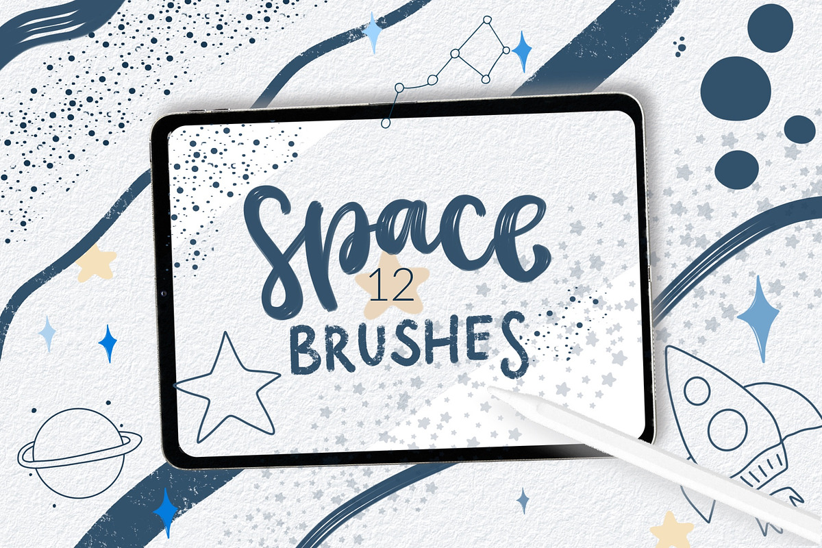 Stamp brushes bundle for Procreate, a Brush Add-On by Let's Art (Photo 10 of 19)