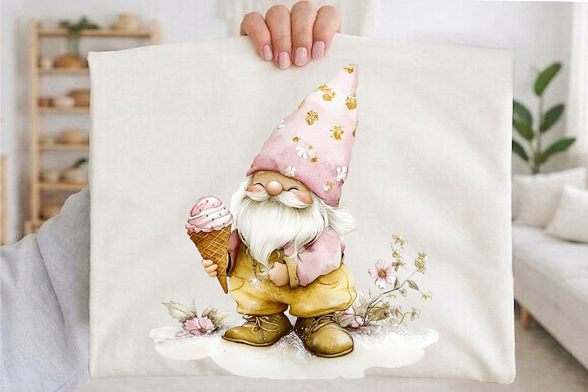 Watercolor Beach Gnome Clipart, an Illustration by designcity5 (Photo 5 of 5)