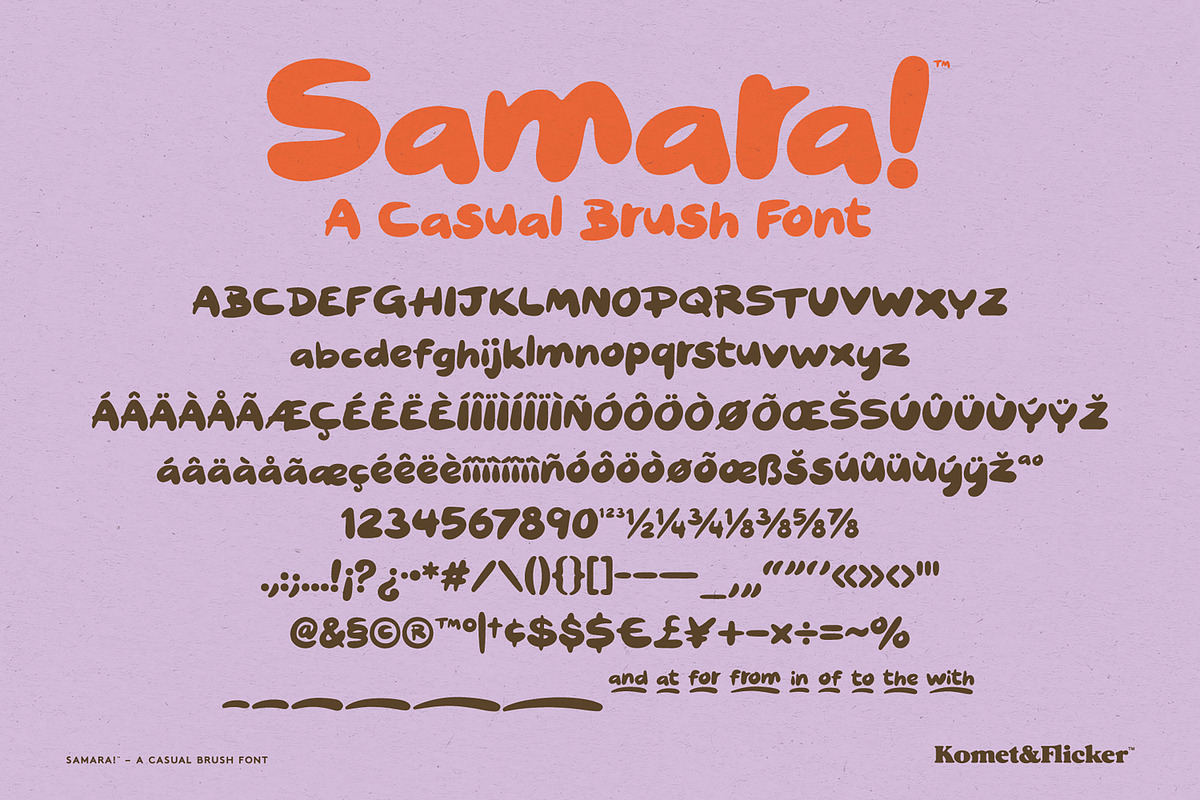 Samara! - A Casual Brush Font, a Script Font by Komet & Flicker (Photo 15 of 15)