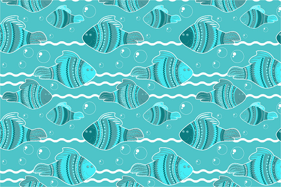 Seamless Pattern Fishes