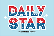DAILY STAR - Decorative Font, a Sans Serif Font by KiddoGlyphs Studio (Thumbnail 1 of 4)
