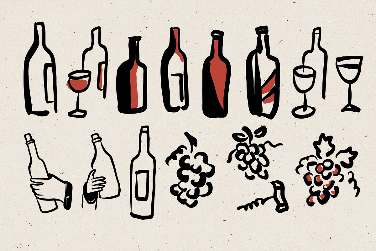 Wine Culture Clipart, a Person Illustration by Teresa Art Store (Photo 4 of 12)