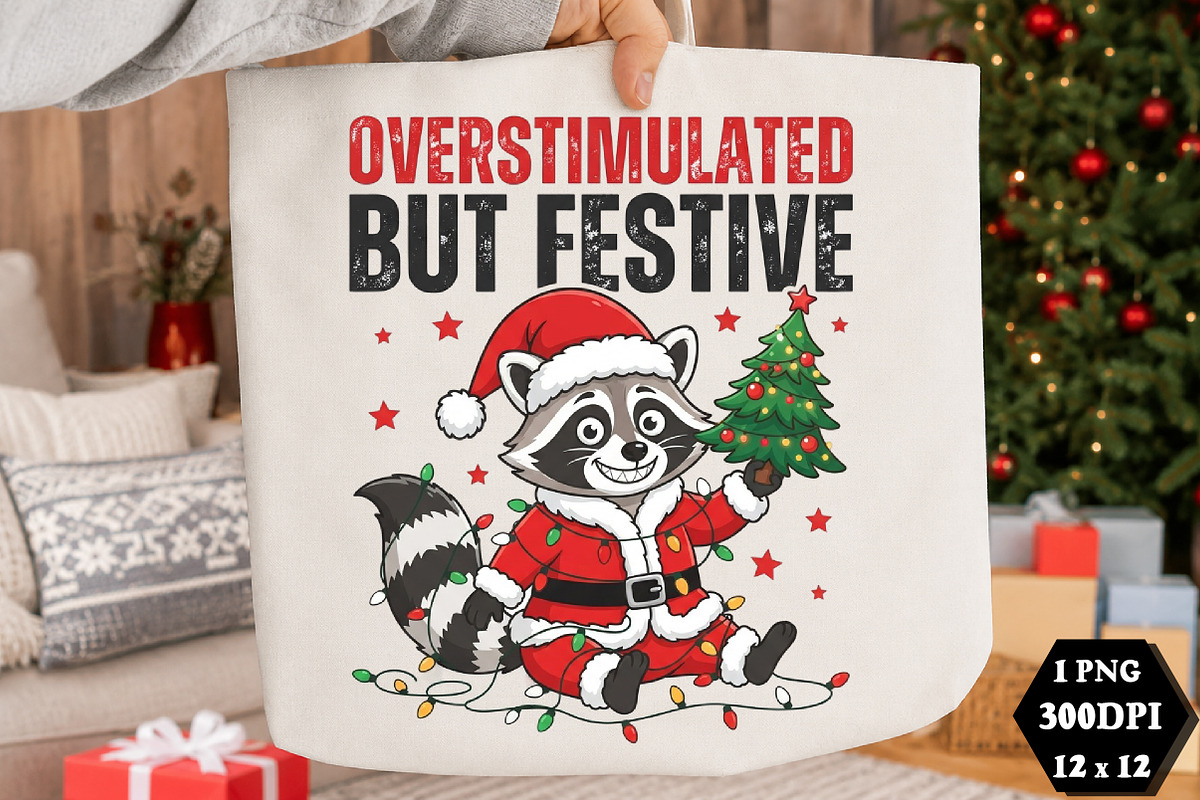 Overstimulated but festive PNG, a Seasonal Illustration by DreamCafeArt (Photo 1 of 7)