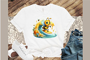 Watercolor Summer Cute Bee Clipart, an Illustration by Sublimation Artist (Thumbnail 4 of 6)
