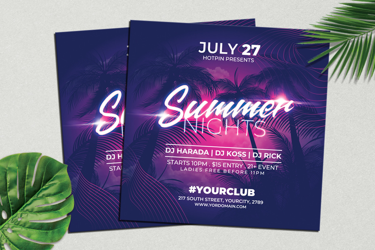 Summer Flyer Template, a Flyer Template by Hotpin (Photo 2 of 2)